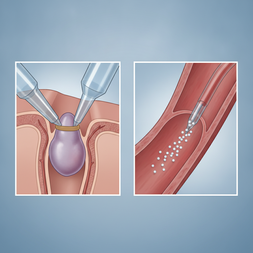 Non-Invasive Hemorrhoid Treatment vs. Banding: Which Is Right for You? Comparison of minimally invasive hemorrhoid treatment procedures and medical imaging